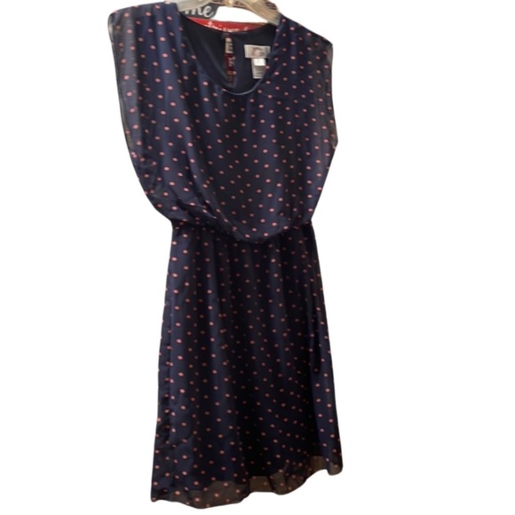 Sweet Storm Cap Sleeve Pokadot Chiffon Dress - Picture 10 of 10